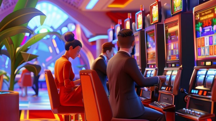 Ilustrasi sambutan bonus dengan kartu dan chip kasino